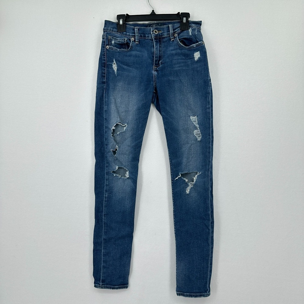 Lucky‎ Brand Brooke Legging Skinny Jeans Size 4 Blue Distressed Womens Millenial